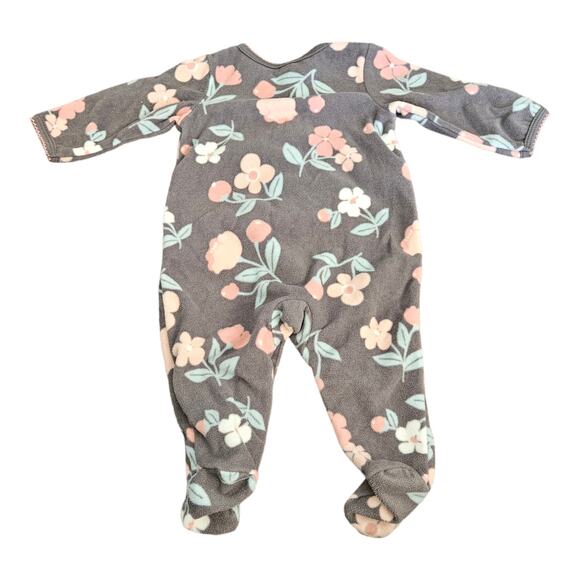 Carter's 3m Long Sleeve Gray Snap Up Sleeper - Picture 4 of 8